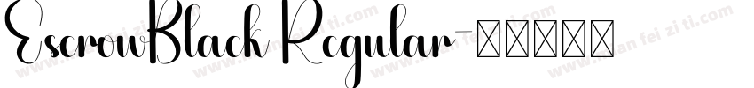 EscrowBlack Regular字体转换